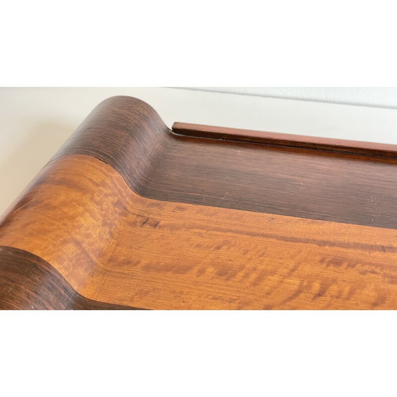 Vintage Art Deco rosewood serving tray