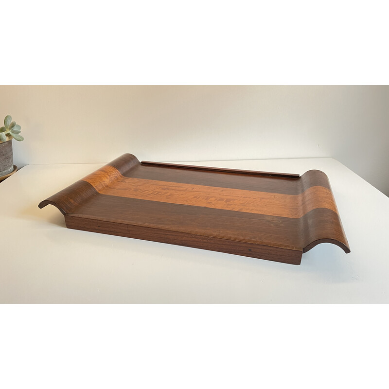 Vintage Art Deco rosewood serving tray