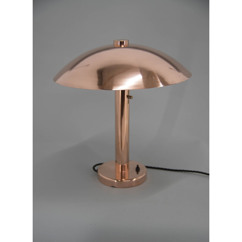 Bauhaus vintage Mushroom copper table lamp, 1930s