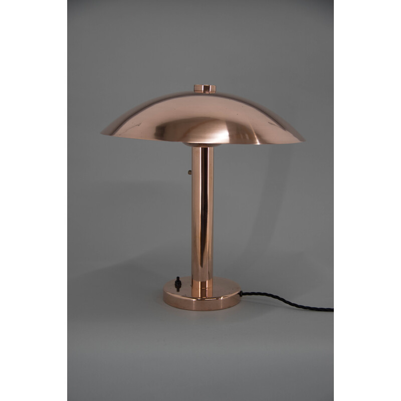Bauhaus Vintage Mushroom Kupfer Tischlampe, 1930er Jahre