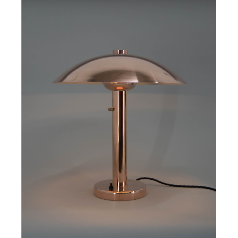 Bauhaus Vintage Mushroom Kupfer Tischlampe, 1930er Jahre