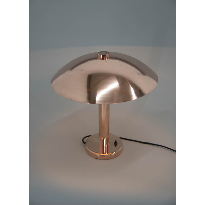 Bauhaus Vintage Mushroom Kupfer Tischlampe, 1930er Jahre