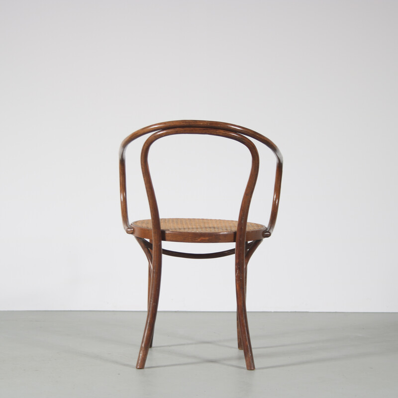 Vintage gebogen houten fauteuil van Michael Thonet voor Zpm Radomsko, Polen 1950
