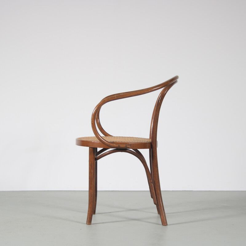 Vintage gebogen houten fauteuil van Michael Thonet voor Zpm Radomsko, Polen 1950