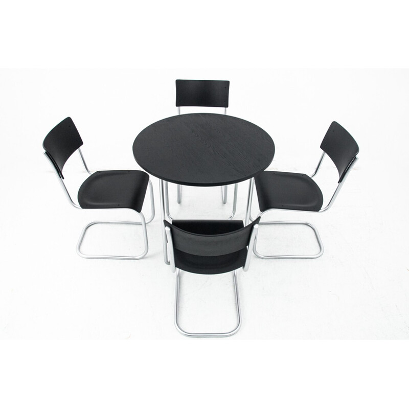 Bauhaus vintage dining set by Mart Stam, Poland 1930s