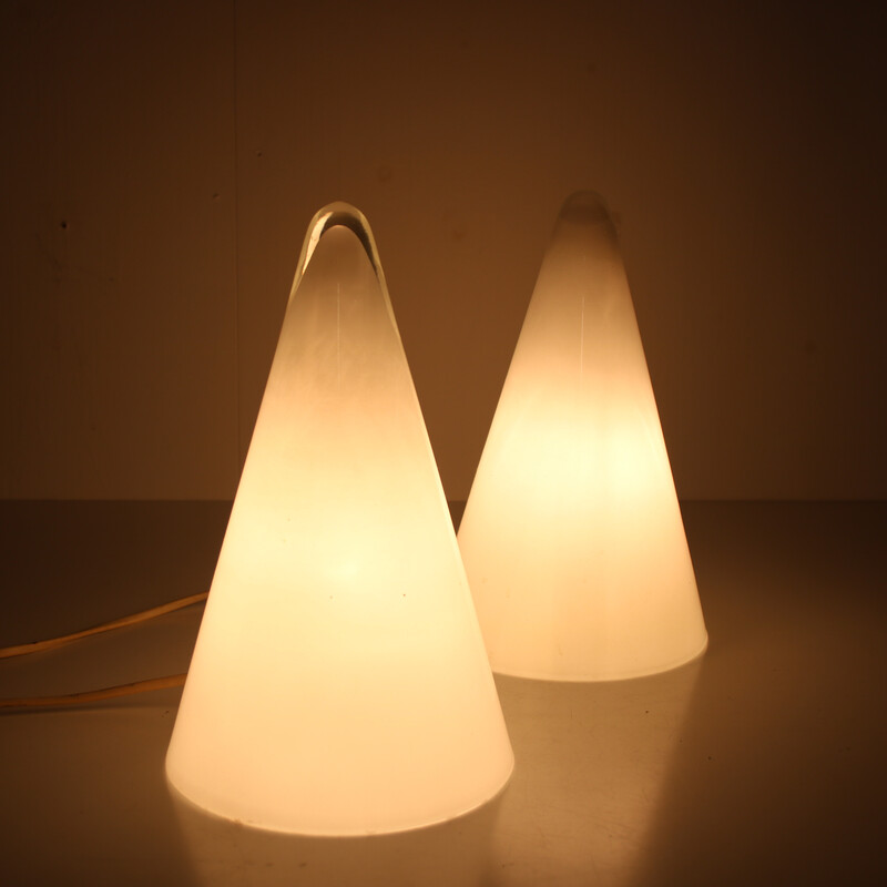 Pair of vintage "Teepee" table lamps by Sce, France 1970s