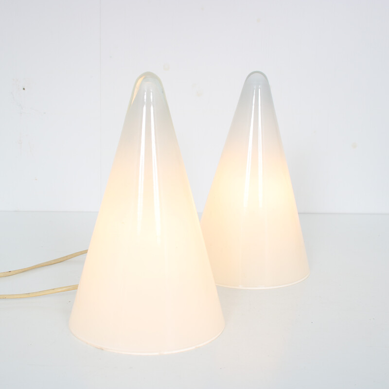 Pair of vintage "Teepee" table lamps by Sce, France 1970s