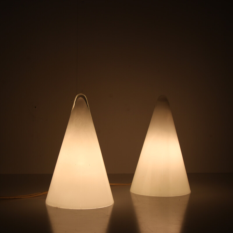 Pair of vintage "Teepee" table lamps by Sce, France 1970s