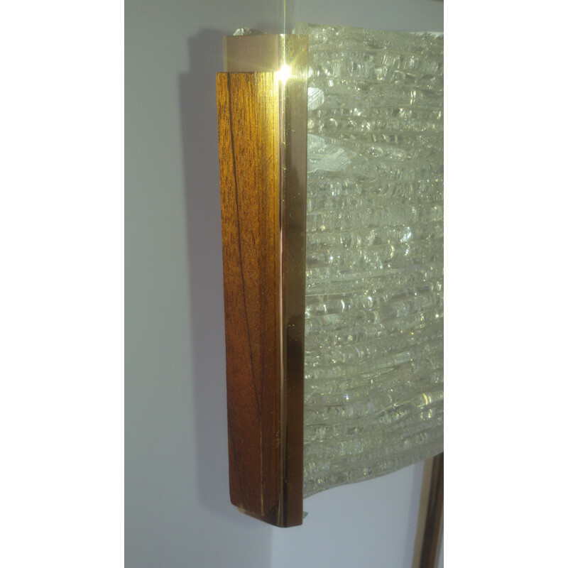 Lampadaire Arlus en laiton et perspex - 1960