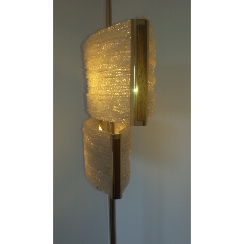 Lampadaire Arlus en laiton et perspex - 1960