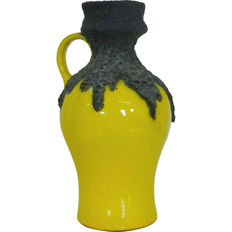 Roth keramik yellow fat lava vase - 1960s