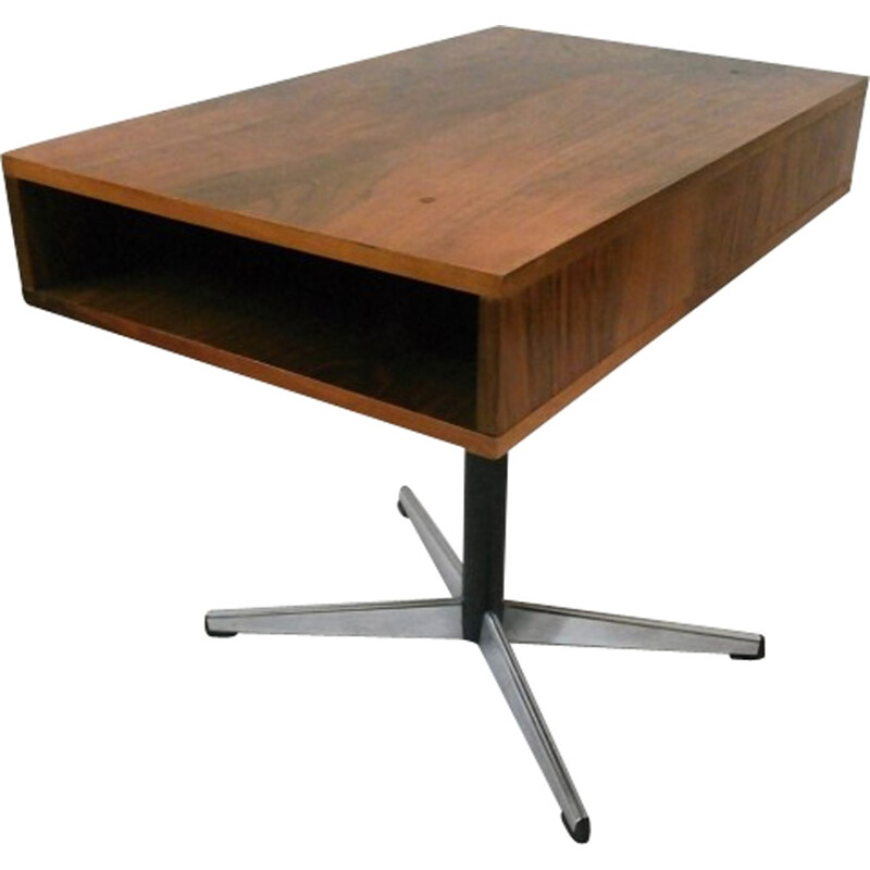 Table basse tchécoslovaque en bois et en métal - 1960