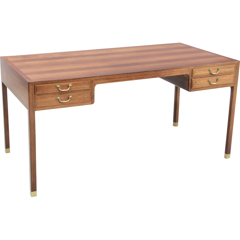 Scandinavian vintage desk in Rio rosewood by Ole Wanscher for A.J. Iversen