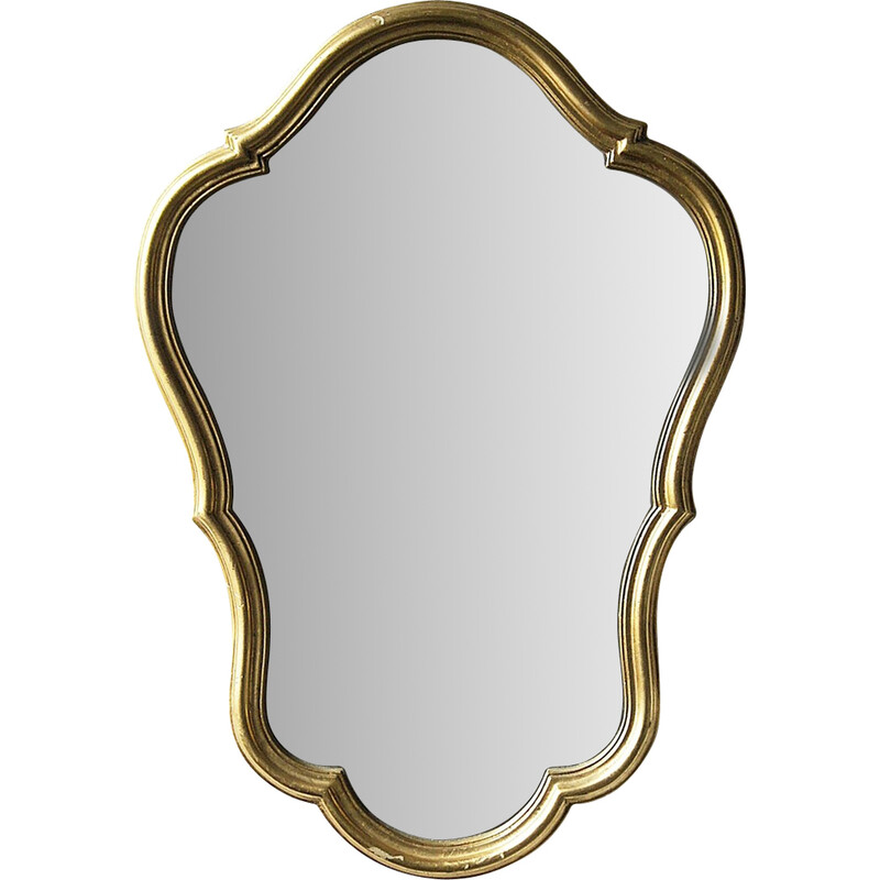 Vintage golden mirror, 1985