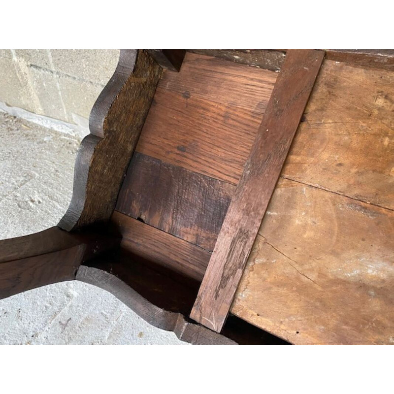 Vintage oakwood desk with one drawer, 1900