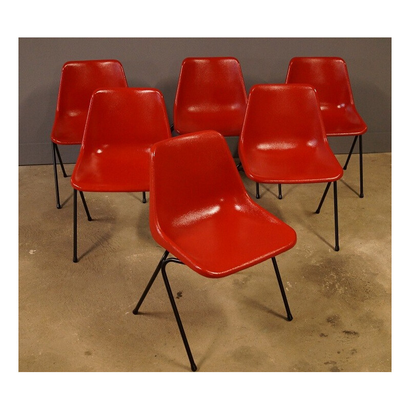 Set of 6 dining chairs Robin Day - 1960s