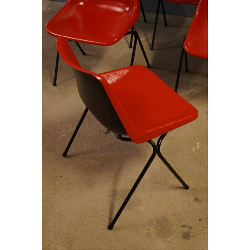 Set of 6 dining chairs Robin Day - 1960s