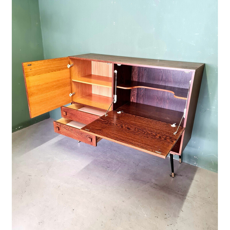 Vintage wenge bar cabinet by Alfred Hendrickx, 1960s