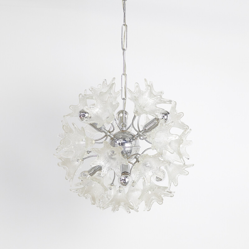 Paolo Venine "Sputnik" flower hanging lamp for VeArt Italy - 1960s