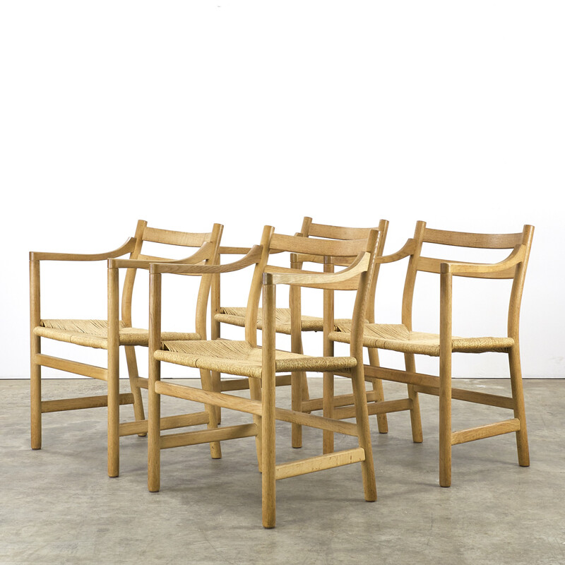 1 ensemble de 4 chaises de salle à manger Hans J Wegner CH 46 de Carl Hansen & Son - 1950