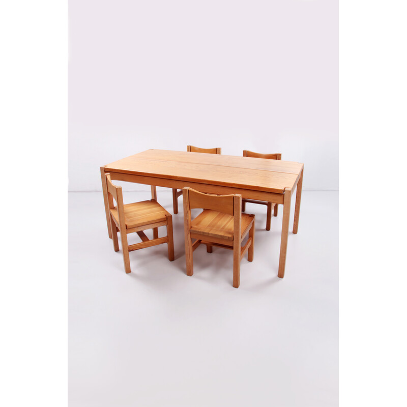 Vintage dining set by Ilmari Tapiovaara for Laukaan Pu, 1963