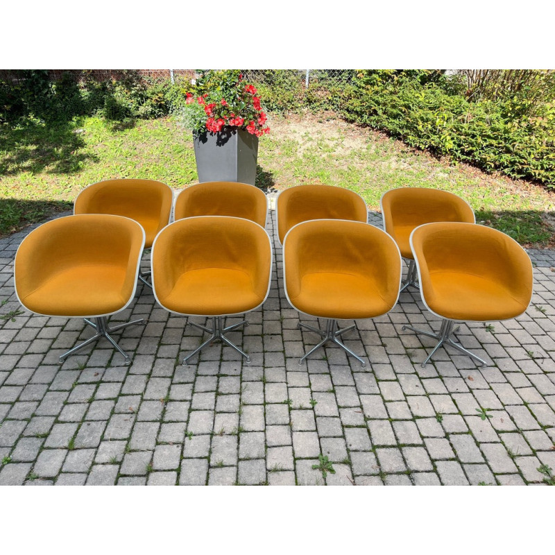 Set aus 8 Vintage La Fonda Sessel von Charles und Ray Eames für Herman Miller, 1970