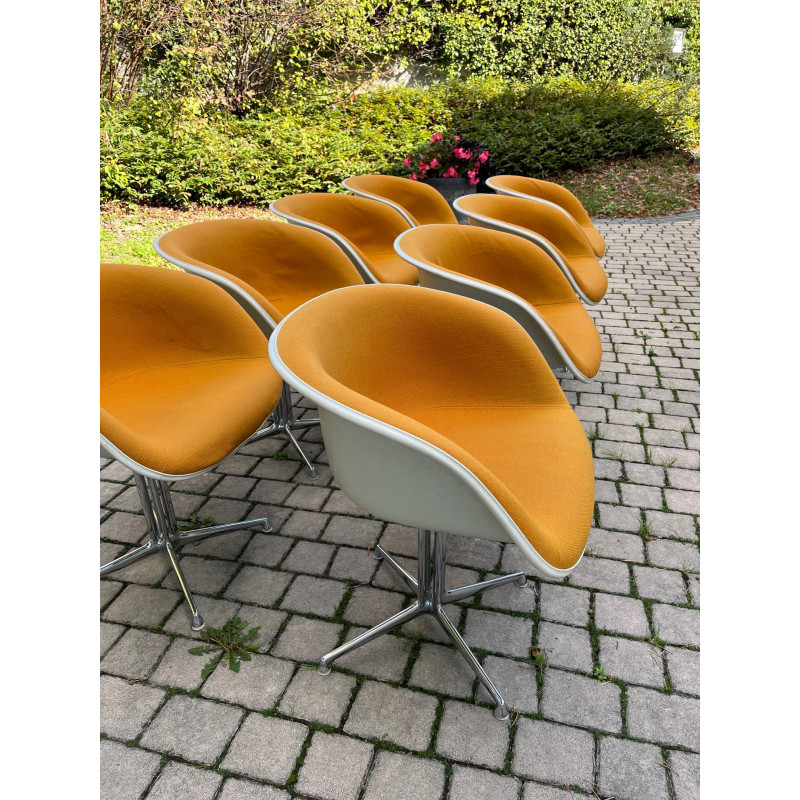 Set of 8 vintage La Fonda armchairs by Charles and Ray Eames for Herman Miller, 1970
