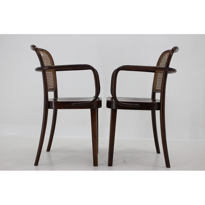 Pair of vintage bentwood armchairs No. 811 by Josef Hoffmann for Thonet, Czechoslovakia 1920s
