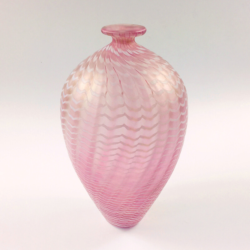 Scandinavian vintage glass vase "Minos" by Bertil Vallien for Kosta Boda, Sweden 1980s