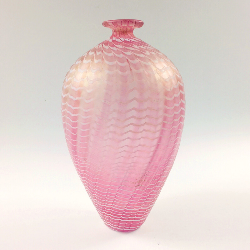 Scandinavian vintage glass vase "Minos" by Bertil Vallien for Kosta Boda, Sweden 1980s