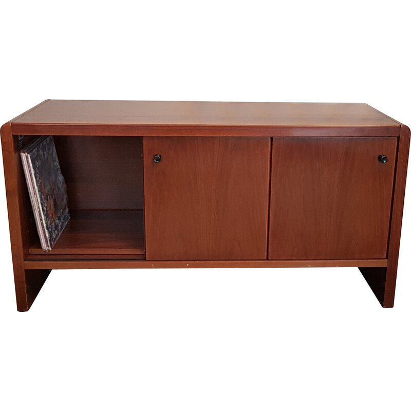 Vintage rosewood sideboard with sliding doors, 1980