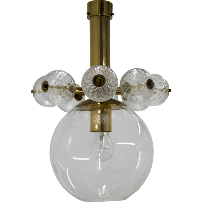 Vintage Art Glass hanglamp van Kamenicky Senov, 1960