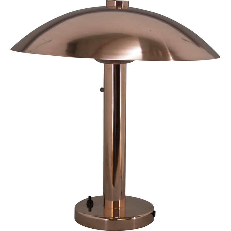 Bauhaus vintage Paddestoel koperen tafellamp, 1930
