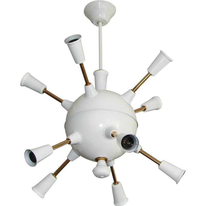 Polish vintage Mina Sputnik chandelier, 1960s