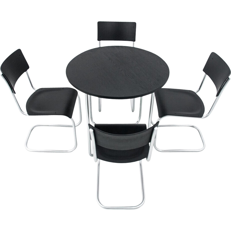 Bauhaus vintage dining set by Mart Stam, Poland 1930s