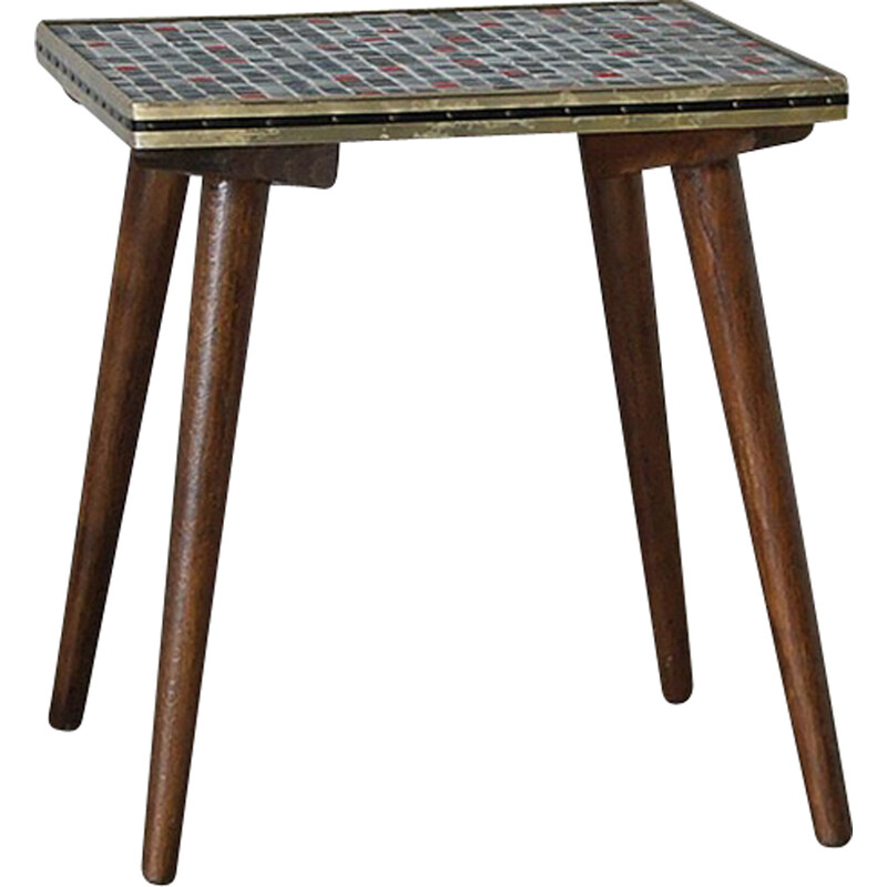 Portafiori vintage con mosaico in ceramica, anni '50