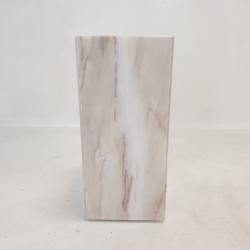 Italian vintage marble planter with light, 1970s