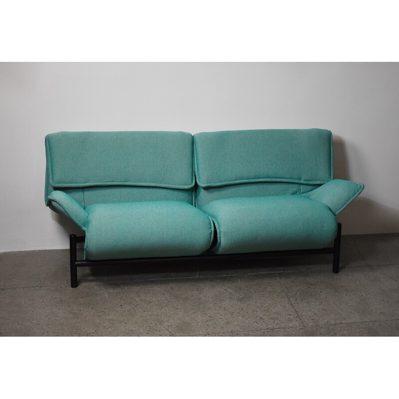 Vintage Veranda two seater sofa by Vico Magistretti for Cassina, 1980s