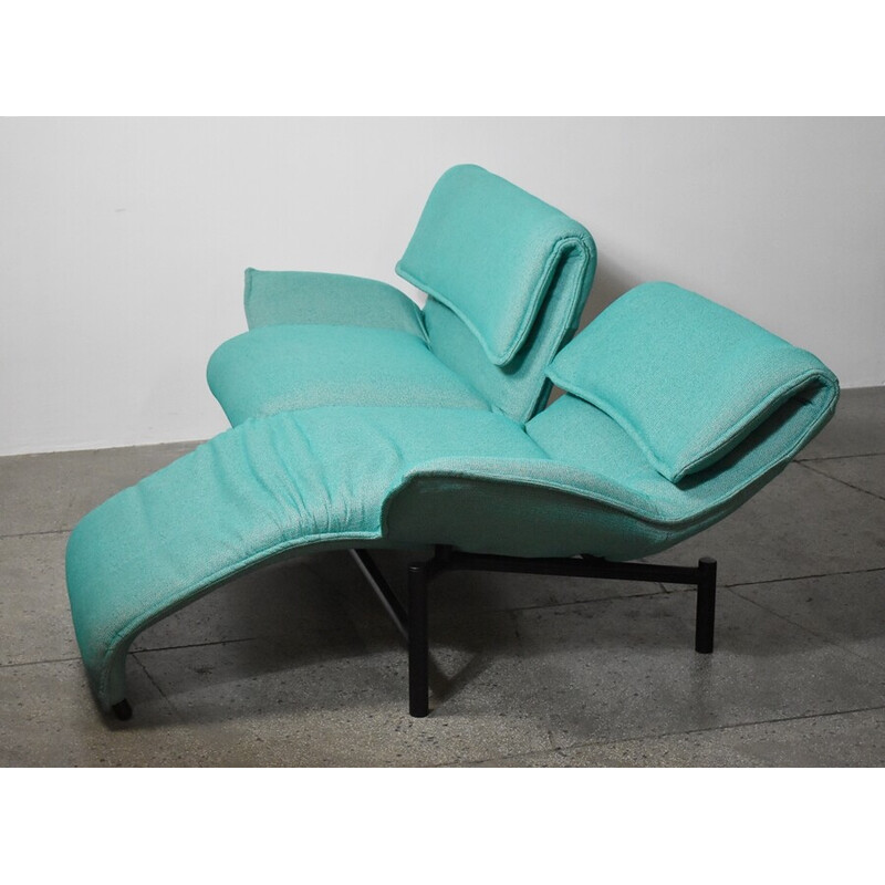 Vintage Veranda two seater sofa by Vico Magistretti for Cassina, 1980s