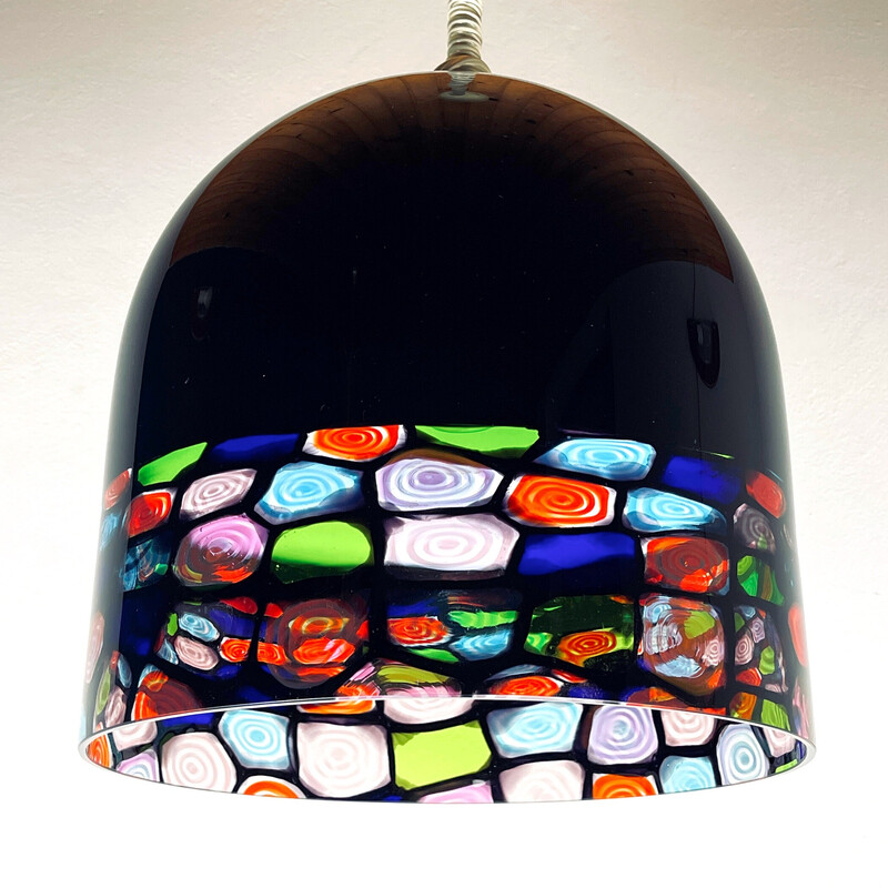 Vintage Murano glass pendant lamp Tinta by Renato Toso and Noti Massari for Leucos, Italy 1971