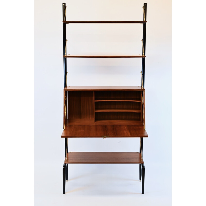 Vintage modular wall bookcase by Louis Van Teeffelen for Wébé, Netherlands 1960