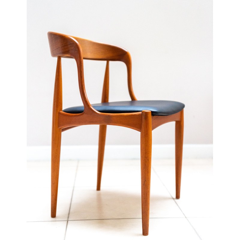 Conjunto de 4 cadeiras de jantar de teca vintage por Johannes Andersen para Uldum, 1955-1965