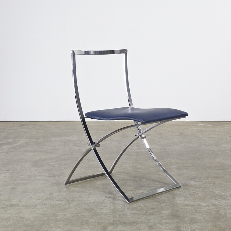 Set of 3 Marcello Cuneo folding chair "model Luisa" for Mobel Italia - 1960s