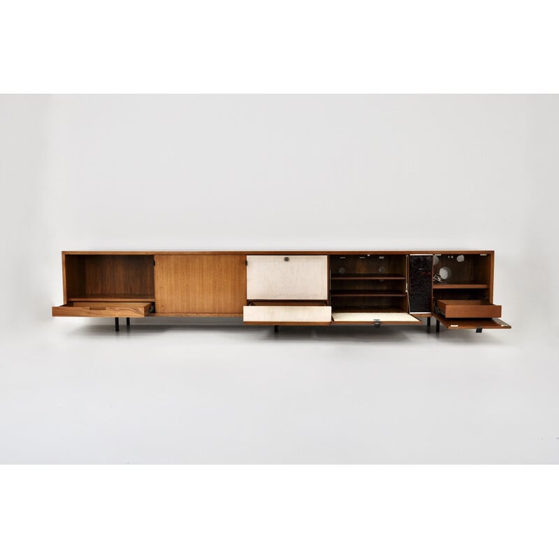 Vintage sideboard with 2 sliding doors by Florence Knoll Bassett for Knoll Inc, 1960s
