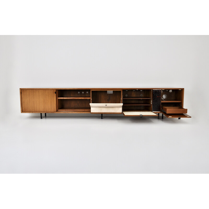 Vintage sideboard with 2 sliding doors by Florence Knoll Bassett for Knoll Inc, 1960s