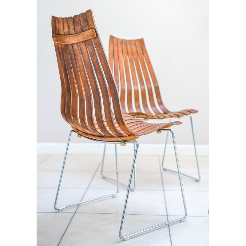 Ensemble de 4 chaises Scandia vintage par Hans Brattrud pour Hove Møbler, Norvège 1960