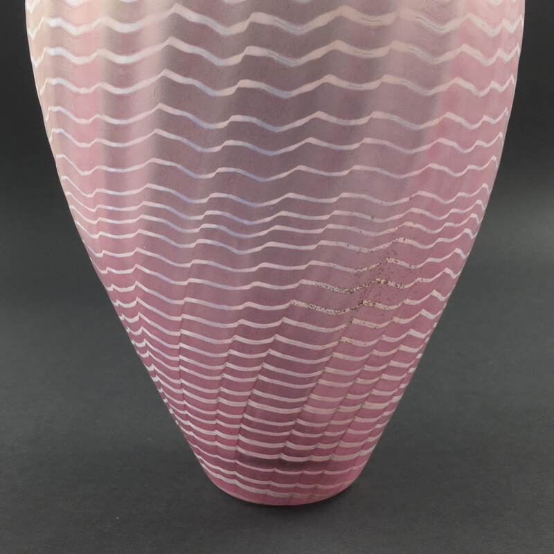 Scandinavian vintage glass vase "Minos" by Bertil Vallien for Kosta Boda, Sweden 1980s