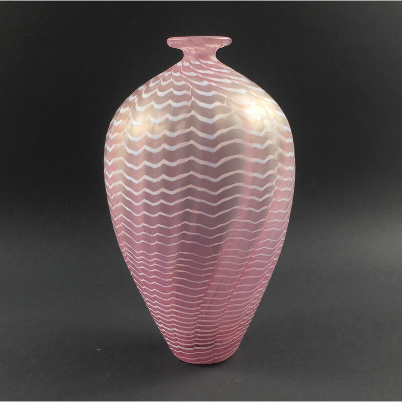 Scandinavian vintage glass vase "Minos" by Bertil Vallien for Kosta Boda, Sweden 1980s