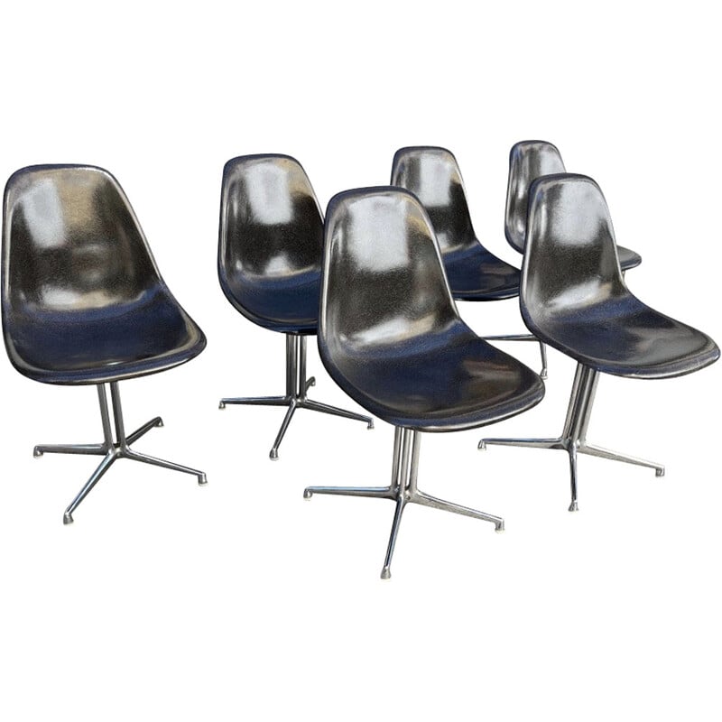 Set of 6 vintage La Fonda chairs by Eames for Herman Miller, 1970