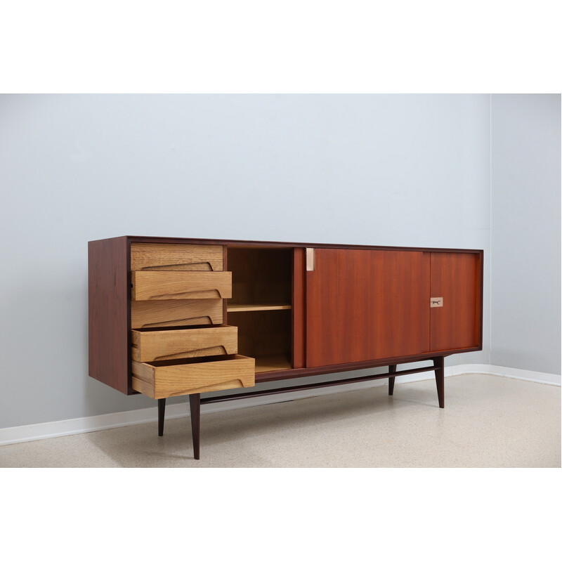 Credenza in teak di metà secolo di E. Palutari per Vittorio Dassi, 1950